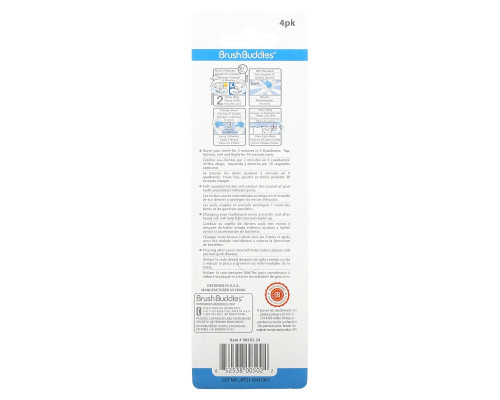 Brush Buddies, Smart Care, Kids Toothbrush, 4 Pack