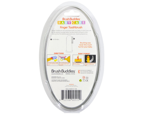 Brush Buddies, Baby Care, Finger Toothbrush, 0-3 YR, 1 Finger ToothBrush Brush Buddies, Baby Care, Finger Toothbrush, 0-3 YR, 1 Finger ToothBrush