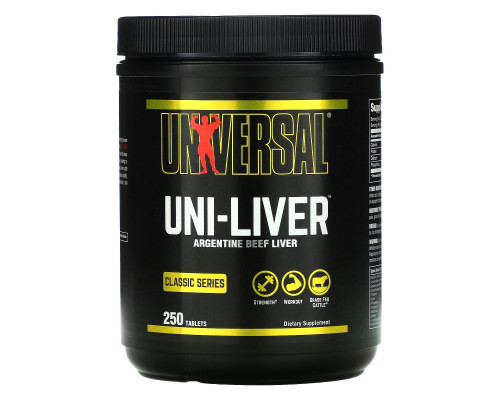 Universal Nutrition Uni-Liver сушеная печень 250 таблеток Universal Nutrition Uni-Liver сушеная печень 250 таблеток