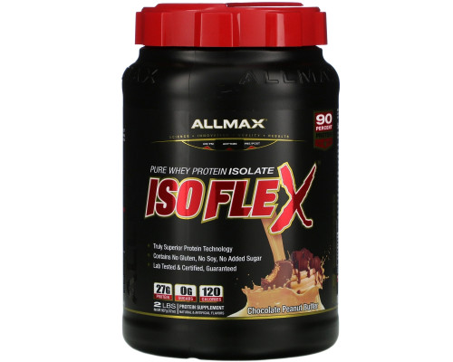 ALLMAX Nutrition, Изофлекс, Чистый Сывороточный Изолят, Шоколадное Арахисовое Масло, 2 фунта (907 г) ALLMAX Nutrition, Изофлекс, Чистый Сывороточный Изолят, Шоколадное Арахисовое Масло, 2 фунта (907 г)