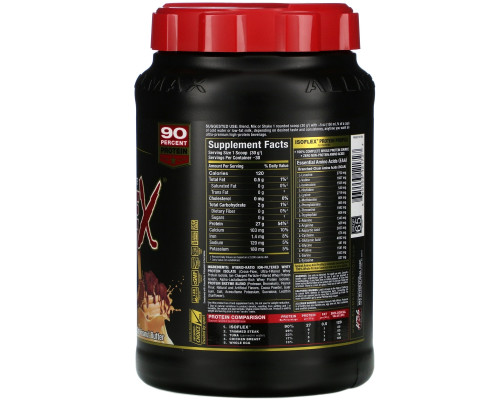 ALLMAX Nutrition, Изофлекс, Чистый Сывороточный Изолят, Шоколадное Арахисовое Масло, 2 фунта (907 г) ALLMAX Nutrition, Изофлекс, Чистый Сывороточный Изолят, Шоколадное Арахисовое Масло, 2 фунта (907 г)