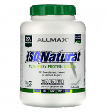 ALLMAX Nutrition, IsoNatural, Чистый Изолят Сывороточного Протеина, Оригинальный, Без вкуса, 79 унции (2.25 кг)
