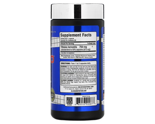 ALLMAX, TribX90, 750 mg, 90 Capsules ALLMAX, TribX90, 750 mg, 90 Capsules