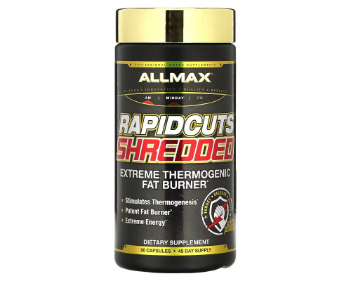ALLMAX Nutrition, Rapidcuts Shredded With Ashwagandha, 90 Capsules ALLMAX Nutrition, Rapidcuts Shredded With Ashwagandha, 90 Capsules