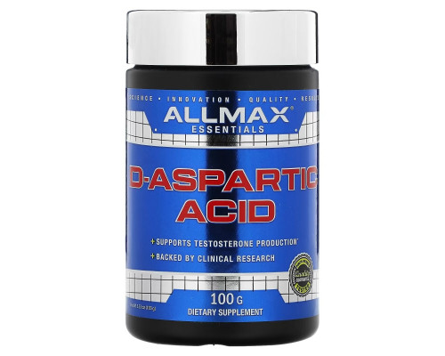 ALLMAX Nutrition, 100% Pure Pharmaceutical Grade D-Aspartic Acid, 3.5 oz (100 g)