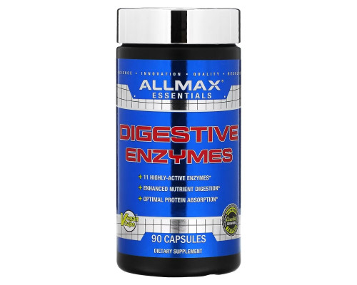 ALLMAX Nutrition, Пищеварительные Ферменты, 90 Капсул ALLMAX Nutrition, Пищеварительные Ферменты, 90 Капсул