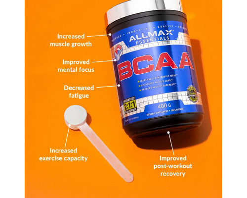 ALLMAX Nutrition, 100% Pure Micronized BCAA 2:1:1 Ratio, Unflavored Powder, 400 g ALLMAX Nutrition, 100% Pure Micronized BCAA 2:1:1 Ratio, Unflavored Powder, 400 g