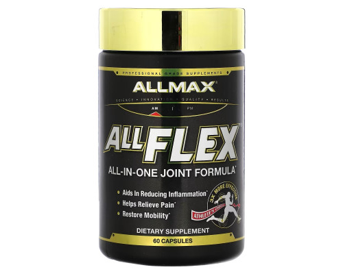 ALLMAX Nutrition, Advanced AllFlex, All-In-One Joint Formula, 60 Capsules ALLMAX Nutrition, Advanced AllFlex, All-In-One Joint Formula, 60 Capsules