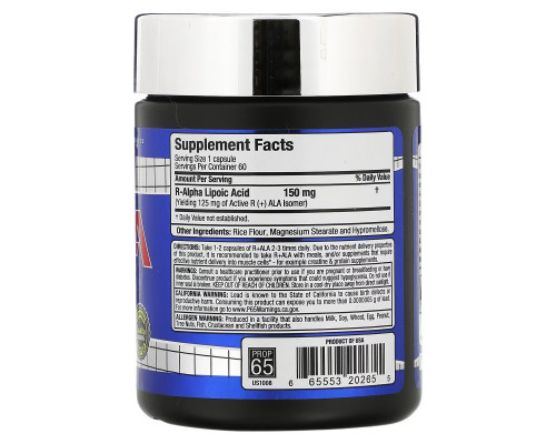 ALLMAX Nutrition, R+Alpha Lipoic Acid (Max Potency R+ALA), 150 mg, 60 Capsules