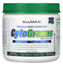 Суперфуды CytoGreens For Athletes, Acai Berry Green Tea, 4.4 oz (125 g)