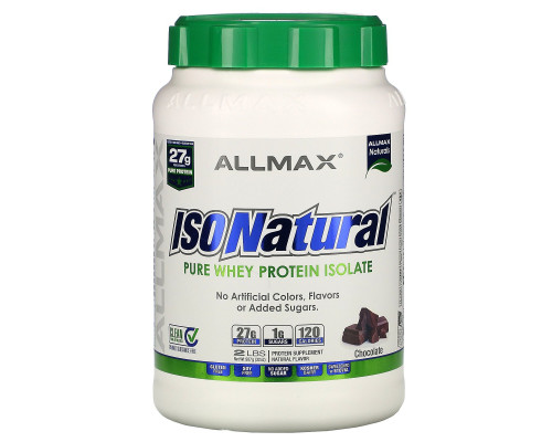 ALLMAX Nutrition, IsoNatural, Изолят Сывороточного Протеина, Шоколад, 32 унции (907 г) ALLMAX Nutrition, IsoNatural, Изолят Сывороточного Протеина, Шоколад, 32 унции (907 г)