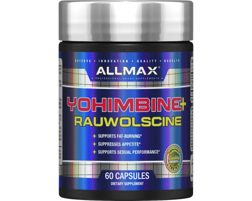ALLMAX Nutrition, Yohimbine HCl + Rauwolscine, 3.5 mg, 60 Capsaules ALLMAX Nutrition, Yohimbine HCl + Rauwolscine, 3.5 mg, 60 Capsaules