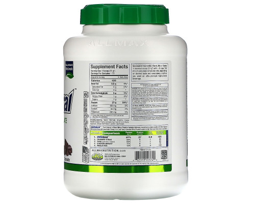 ALLMAX Nutrition, IsoNatural, Изолят Сывороточного Протеина, Шоколад, 80 унции (2.27 кг) ALLMAX Nutrition, IsoNatural, Изолят Сывороточного Протеина, Шоколад, 80 унции (2.27 кг)