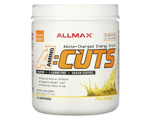 ALLMAX Nutrition, AminoCuts, Pina Colada, 7.4 oz (210 g) ALLMAX Nutrition, AminoCuts, Pina Colada, 7.4 oz (210 g)