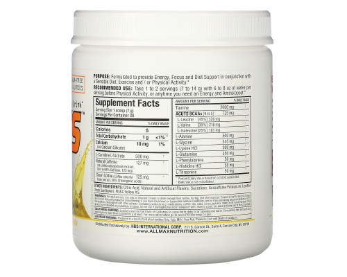 ALLMAX Nutrition, AminoCuts, Pina Colada, 7.4 oz (210 g) ALLMAX Nutrition, AminoCuts, Pina Colada, 7.4 oz (210 g)