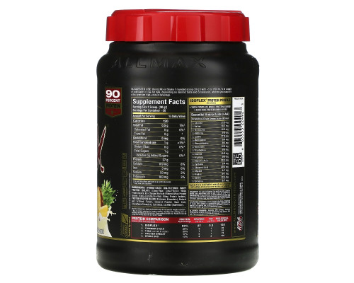 ALLMAX Nutrition, Изофлекс, Чистый Изолят Сывороточного Протеина, Ананас, Кокос, 2 фунта (907 г) ALLMAX Nutrition, Изофлекс, Чистый Изолят Сывороточного Протеина, Ананас, Кокос, 2 фунта (907 г)