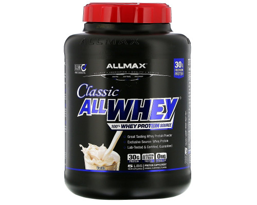 ALLMAX Nutrition, AllWhey Classic, Pure Whey Protein Blend, French Vanilla, 80 oz (2.27 kg) ALLMAX Nutrition, AllWhey Classic, Pure Whey Protein Blend, French Vanilla, 80 oz (2.27 kg)