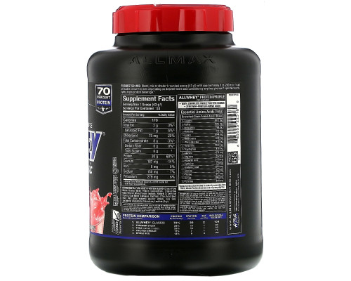 ALLMAX Nutrition, Классический Сывороточный Протеин, Смесь Чистого Сывороточного Протеина, Клубника, 5 фунтов (2.27 кг) ALLMAX Nutrition, Классический Сывороточный Протеин, Смесь Чистого Сывороточного Протеина, Клубника, 5 фунтов (2.27 кг)