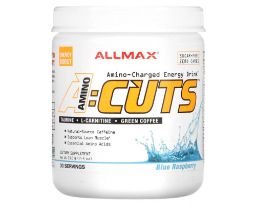 Для похудения и контроля веса ALLMAX, ACUTS, энергетический напиток с аминокислотами, голубая малина, 210 г (7,4 унции) Для похудения и контроля веса ALLMAX, ACUTS, энергетический напиток с аминокислотами, голубая малина, 210 г (7,4 унции)