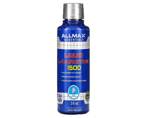 ALLMAX, Liquid L-Carnitine 1500, Blue Raspberry, 16 oz (473 ml) ALLMAX, Liquid L-Carnitine 1500, Blue Raspberry, 16 oz (473 ml)