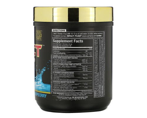 ALLMAX Nutrition, Impact Pump, Blue Raspberry, 12.7 oz (360 g) ALLMAX Nutrition, Impact Pump, Blue Raspberry, 12.7 oz (360 g)
