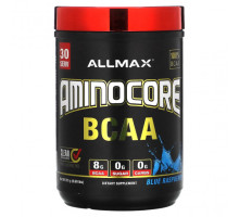 Аминокислоты ALLMAX, аминокислоты с разветвленной цепью AMINOCORE, голубая малина, 315 г (0,69 фунта)