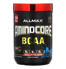 Аминокислоты ALLMAX, аминокислоты с разветвленной цепью AMINOCORE, голубая малина, 315 г (0,69 фунта)