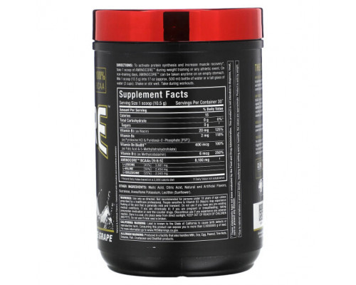 Аминокислоты ALLMAX, AMINOCORE BCAA, белый виноград, 315 г (0,69 фунта) Аминокислоты ALLMAX, AMINOCORE BCAA, белый виноград, 315 г (0,69 фунта)