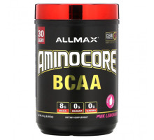 Аминокислоты ALLMAX, AMINOCORE BCAA, розовый лимонад, 315 г (0,69 фунта)