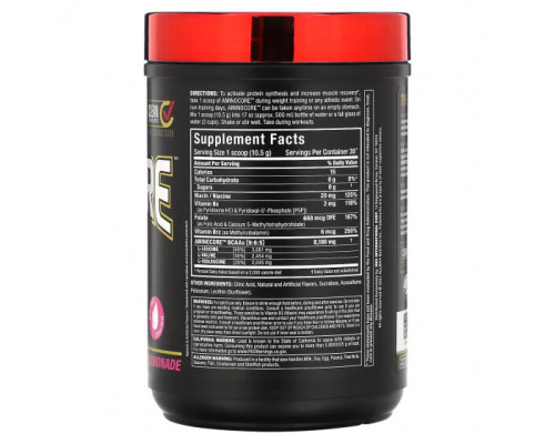 Аминокислоты ALLMAX, AMINOCORE BCAA, розовый лимонад, 315 г (0,69 фунта) Аминокислоты ALLMAX, AMINOCORE BCAA, розовый лимонад, 315 г (0,69 фунта)