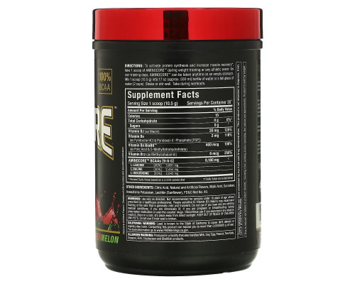 ALLMAX, AMINOCORE BCAA, Watermelon, 0.69 lbs (315 g) ALLMAX, AMINOCORE BCAA, Watermelon, 0.69 lbs (315 g)