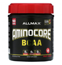 Аминокислоты ALLMAX, AMINOCORE BCAA, фруктовый пунш, 945 г (2,1 фунта)