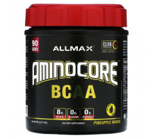 Аминокислоты ALLMAX, AMINOCORE BCAA, ананас и манго, 945 г (2,1 фунта)