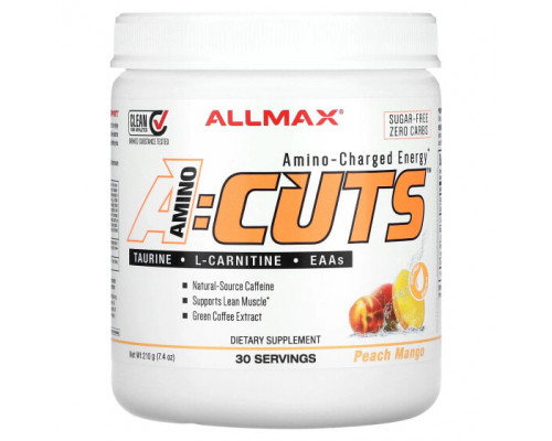 Предтренировочные комплексы ALLMAX, AMINOCUTS, персик и манго, 210 г (7,4 унции) Предтренировочные комплексы ALLMAX, AMINOCUTS, персик и манго, 210 г (7,4 унции)