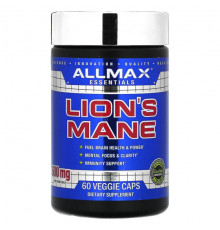 Грибы ALLMAX, Львиная грива, 300 мг, 60 вегетарианских капсул