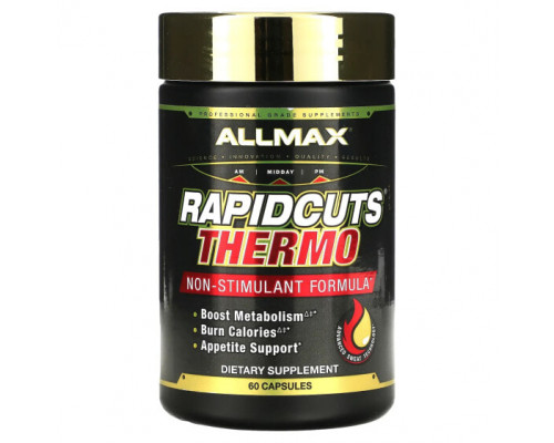 Для похудения и контроля веса ALLMAX, RapidCuts Thermo, 60 капсул Для похудения и контроля веса ALLMAX, RapidCuts Thermo, 60 капсул