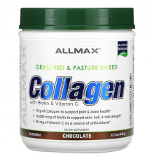 Коллаген ALLMAX, Коллаген с биотином и витамином C, шоколад, 440 г (15,5 унции)
