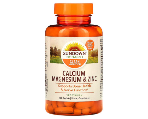 Sundown Naturals, Кальций, магний и цинк, 100 капсул Sundown Naturals, Кальций, магний и цинк, 100 капсул