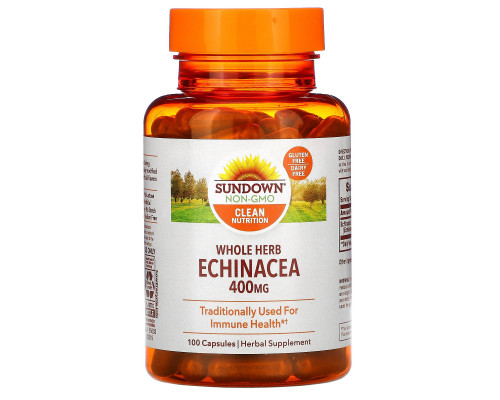 Sundown Naturals, Эхинацея, 400 мг, 100 капсул Sundown Naturals, Эхинацея, 400 мг, 100 капсул