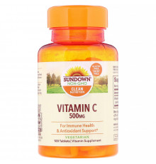 Sundown Naturals, Витамин C, 500 мг, 100 таблеток