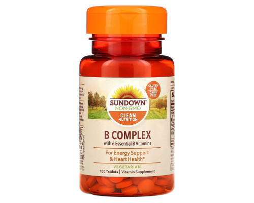 Sundown Naturals, Комплекс В, 100 таблеток Sundown Naturals, Комплекс В, 100 таблеток