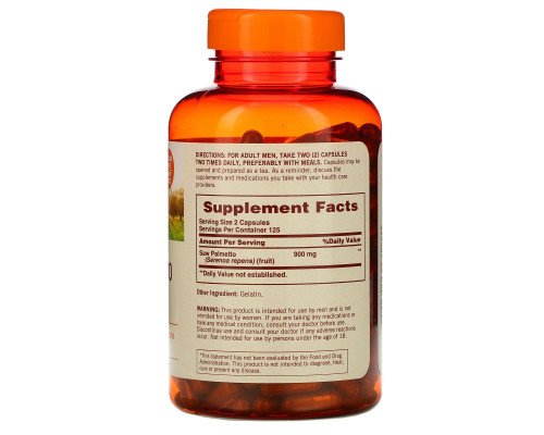 Sundown Naturals, Whole Herb, серенойя, 450 мг, 250 капсул Sundown Naturals, Whole Herb, серенойя, 450 мг, 250 капсул