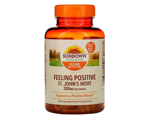 Sundown Naturals, Стандартизированный зверобой обыкновенный, 300 мг, 150 капсул Sundown Naturals, Стандартизированный зверобой обыкновенный, 300 мг, 150 капсул