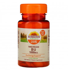 Sundown Naturals, Vitamin B12, 1000 mcg, 120 Timed Release Tablets