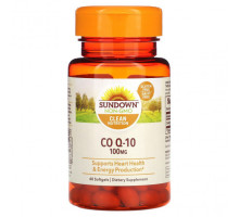 Коэнзим Q10 Sundown Naturals, Co Q-10, 100 мг, 40 мягких таблеток