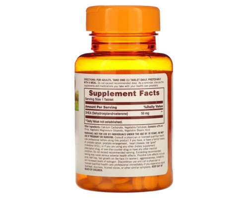 Мужское здоровье Sundown Naturals, ДГЭА, 50 мг, 60 таблеток Мужское здоровье Sundown Naturals, ДГЭА, 50 мг, 60 таблеток
