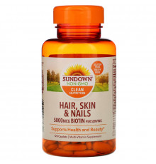 Sundown Naturals, Волосы, кожа и ногти, 120 капсул