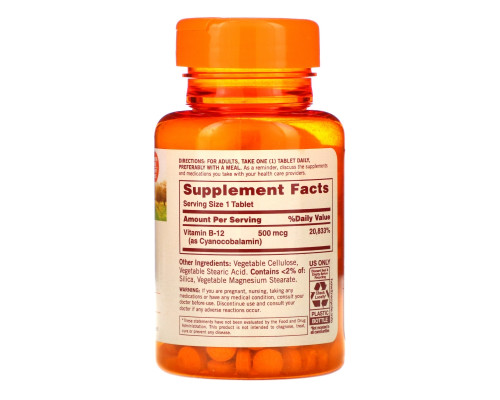 Sundown Naturals, B-12, 500 mcg, 200 Tablets Sundown Naturals, B-12, 500 mcg, 200 Tablets