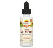 БАДы Sundown Naturals, Жидкий мелатонин, Со вкусом вишни, 2 ж. унц.(59 мл)