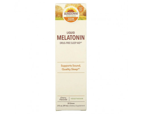 БАДы Sundown Naturals, Жидкий мелатонин, Со вкусом вишни, 2 ж. унц.(59 мл) БАДы Sundown Naturals, Жидкий мелатонин, Со вкусом вишни, 2 ж. унц.(59 мл)